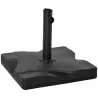 Base para Sombrilla de 20 kg Apta para Postes de Parasol de Ø32mm Ø38mm o Ø48mm 41,5x41,5x33cm Negro - Ogal.Es
