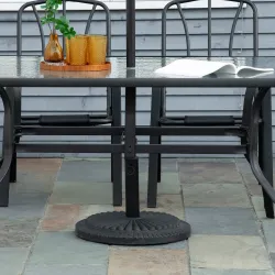 Base para Sombrilla de Jardín Peso Neto 14 kg Soporte de Parasol Apto para Postes de 35mm/38mm/48mm Rellena de C... - Ogal.Es