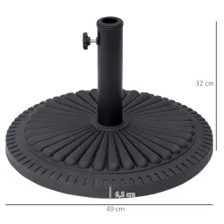 Base para Sombrilla de Jardín Peso Neto 14 kg Soporte de Parasol Apto para Postes de 35mm/38mm/48mm Rellena de C... - Ogal.Es