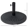 Base para Sombrilla de Jardín Peso Neto 14 kg Soporte de Parasol Apto para Postes de 35mm/38mm/48mm Rellena de C... - Ogal.Es