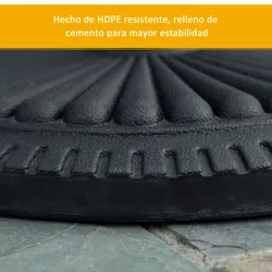 Base para Sombrilla de Jardín Peso Neto 14 kg Soporte de Parasol Apto para Postes de 35mm/38mm/48mm Rellena de C... - Ogal.Es