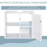 Mueble Bajo de Lavabo para Baño Suspendido Compacto con 2 Estantes Abiertos y Zona Cerrada 60x30x54 cm Blanco - Ogal.Es