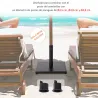 Base para Sombrilla de Jardín Peso Neto 18 kg Soporte Pie para Parasol Apto para Postes de Ø35mm/Ø38mm/Ø48mm par... - Ogal.Es
