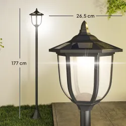 Lámpara Solar de Jardín Farola con 6 Luces LED con Batería Recargable Solar con Autonomía de 6-8 Horas Ø26,5x177... - Ogal.Es