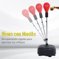 Punching Ball con Altura Ajustable en 136-154 cm y Base Rellenable Soporte y Guantes para Adultos y Adolescentes... - Ogal.Es