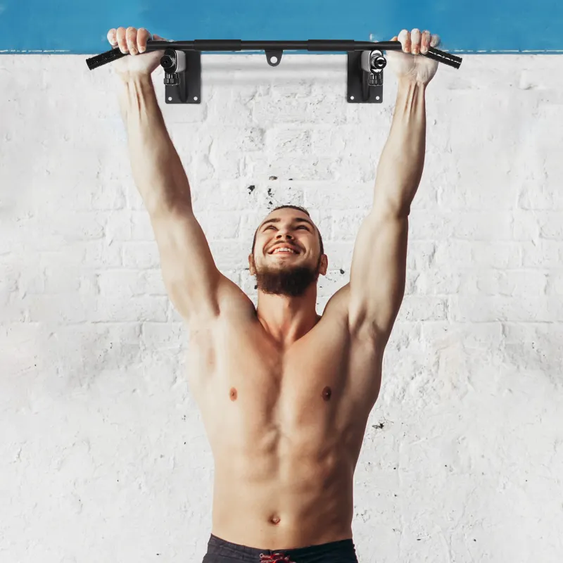 Barras de Dominadas para Pared Colgador de Saco de Boxeo 2 en 1 Entrenamiento Muscular Pull Up para Casa Carga M... - Ogal.Es