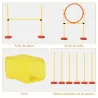 Conjunto 4 Obstáculos de Entrenamiento para Perro Set de Agilidad para Mascotas Estable Altura Ajustable de Aro ... - Ogal.Es
