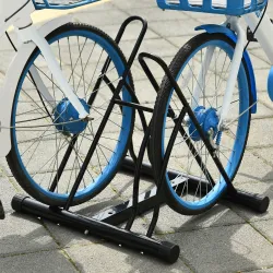 Soporte para Aparcar 2 Bicicletas, Aparcamiento Estacionamiento para Bicis, Inferir 65mm de Ancho, Fácil de Mont... - Ogal.Es