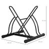 Soporte para Aparcar 2 Bicicletas, Aparcamiento Estacionamiento para Bicis, Inferir 65mm de Ancho, Fácil de Mont... - Ogal.Es