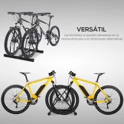 Soporte para Aparcar 2 Bicicletas, Aparcamiento Estacionamiento para Bicis, Inferir 65mm de Ancho, Fácil de Mont... - Ogal.Es