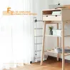 Escalera Aluminio Triangular de Tijera Plegable Portátil 2 Formas de Uso Pie Antideslizante Altura 160-249 cm Plata - Ogal.Es