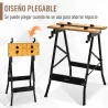 Banco de Trabajo Plegable, 4 en 1, Mesa de Trabajo con 4 Abrazaderas Ajustables, 2 Manivelas, 2 Paneles de MDF, ... - Ogal.Es