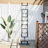 Escalera Telescópica Plagable Multifuncional Estable Marco en A Portátil de 10 Pasos 3 Formas 320x67x7 cm Negro - Ogal.Es