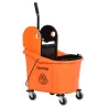 Cubo de Fregona con Ruedas 36L Carro de Limpieza con Escurridor de Presión y 2 Cubetas Separadas 54x41x91,5cm Na... - Ogal.Es