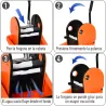 Cubo de Fregona con Ruedas 36L Carro de Limpieza con Escurridor de Presión y 2 Cubetas Separadas 54x41x91,5cm Na... - Ogal.Es