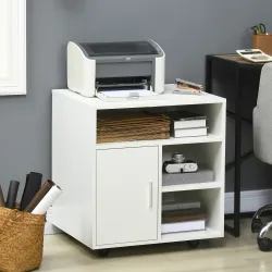 Mueble con Ruedas Armario de Oficina Multifuncional con Estantes con Amplio Espacio de Almacenaje 60x50x65,5 cm ... - Ogal.Es