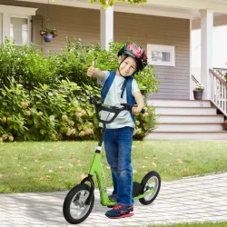 Patinete para Niños Mayores de 5 Años Scooter 2 Neumáticos Inflables de Caucho con Frenos Manillar Ajustable Ped... - Ogal.Es