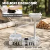 Fregadero Portátil Lavamanos para Actividades al Aire Libre o Camping con Tanques de Recuperación de Agua 17 L D... - Ogal.Es