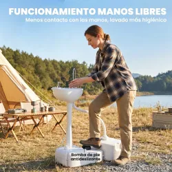 Fregadero Portátil Lavamanos para Actividades al Aire Libre o Camping con Tanques de Recuperación de Agua 17 L D... - Ogal.Es