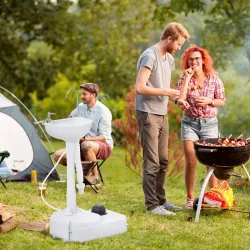 Lavamanos Portátil Estación de Lavado para Actividades al Aire Libre y Camping con Tanque de Agua de 17L Dispens... - Ogal.Es