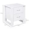 Mesita de Noche con 2 Cajones Patas y Base Elevada para Dormitorio Mesa Lateral para Sala de Estar Estilo Modern... - Ogal.Es