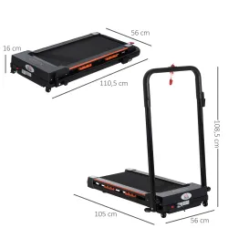Cinta de Correr Plegable Cinta de Andar 1-6 km/h con Botón de Emergencia Pantalla LCD Control Remoto Potencia de... - Ogal.Es