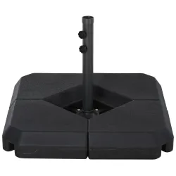 Base para Sombrilla de Ø48 mm con 4 Pesos Rellenables de Agua o Arena de 60L Soporte de Sombrilla en Forma de Cr... - Ogal.Es
