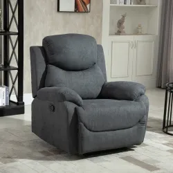 Sillón Reclinable Manualmente 150 Grados con Reposabrazos y Reposapiés Acolchado Grueso de Esponja Soporta hasta... - Ogal.Es