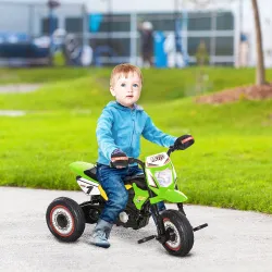 Moto Correpasillos para Niños de 18-36 Meses Triciclo para Niños con 3 Ruedas Luces y Músicas 71x40x51 cm Verde - Ogal.Es
