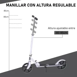 Patinete Plegable para Niños de 7-14 Años Scooter Infantil Manillar Ajustable en Altura de 4 Niveles con Freno B... - Ogal.Es