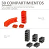 Estantería de Almacenaje para Pared 33 Piezas con Cajas de 2 Tamaños Diferentes Ideal para Tornillos 37,5x18x63 ... - Ogal.Es