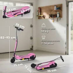 Patinete Eléctrico Plegable para Niños de 7-14 Años, Patinete Eléctrico con Velocidad Max. 12 km/h, Alcance de 8... - Ogal.Es
