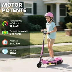 Patinete Eléctrico Plegable para Niños de 7-14 Años, Patinete Eléctrico con Velocidad Max. 12 km/h, Alcance de 8... - Ogal.Es