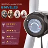 Bicicleta Estática Plegable con Resistencia Magnética Asiento con Altura Ajustable y Pulsómetro 43x97x109 cm Rojo - Ogal.Es