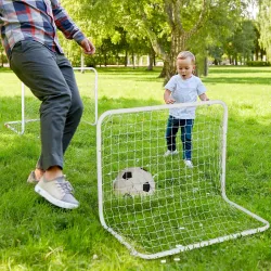 Set de 2 Porterías de Fútbol con Red y Balón para Niños y Adultos, Juguete Deportivo para Exterior Jardín con In... - Ogal.Es