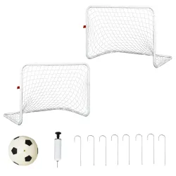 Set de 2 Porterías de Fútbol con Red y Balón para Niños y Adultos, Juguete Deportivo para Exterior Jardín con In... - Ogal.Es