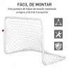 Set de 2 Porterías de Fútbol con Red y Balón para Niños y Adultos, Juguete Deportivo para Exterior Jardín con In... - Ogal.Es