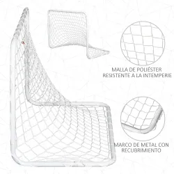 Set de 2 Porterías de Fútbol con Red y Balón para Niños y Adultos, Juguete Deportivo para Exterior Jardín con In... - Ogal.Es