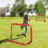 Mini Porterías de Fútbol Plegables Set de 2 Porterías de Exterior para Niños y Adultos 90x36x60 cm Rojo - Ogal.Es