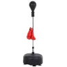 Saco de Boxeo de Pie con Altura Ajustable en 136-154 cm y Base Rellenable Pera de Boxeo con Soporte y Guantes Negro - Ogal.Es