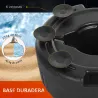 Saco de Boxeo de Pie con Altura Ajustable en 136-154 cm y Base Rellenable Pera de Boxeo con Soporte y Guantes Negro - Ogal.Es