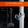 Saco de Boxeo de Pie con Altura Ajustable en 136-154 cm y Base Rellenable Pera de Boxeo con Soporte y Guantes Negro - Ogal.Es
