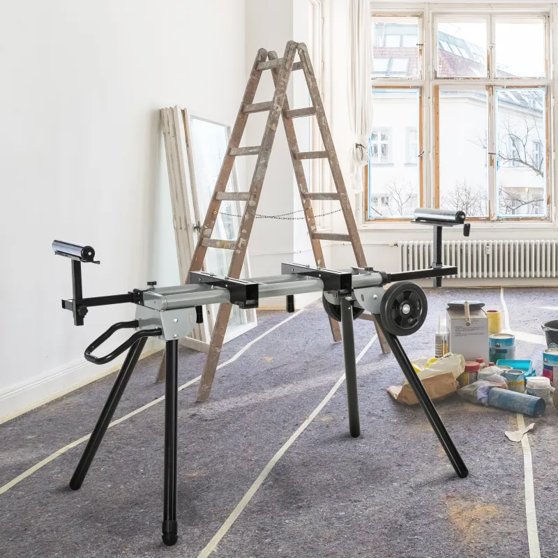 Soporte Universal para Sierra Ingletadora Plegable con Distancia de Trabajo Ajustable Fácil de Transportar y Alm... - Ogal.Es