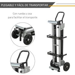 Soporte Universal para Sierra Ingletadora Plegable con Distancia de Trabajo Ajustable Fácil de Transportar y Alm... - Ogal.Es