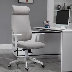 Silla de Oficina Silla de Escritorio Giratoria Ajustable en Altura y Reclinable hasta 120° Bloqueo de Posición 6... - Ogal.Es