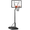 Canasta de Baloncesto con Soporte de Ruedas Aro de Basket Ajustable en Altura con Base Rellenable 90x165x302-352... - Ogal.Es