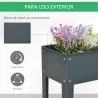 Huerto Urbano Elevado en Jardín Terraza Jardinera Elevada Rectangular Mesa de Cultivo para Plantas Verduras y Fl... - Ogal.Es