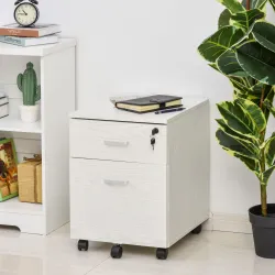 Archivador Móvil para Archivos A4 con Ruedas Gabinete de Archivos Suspendidos con 2 Cajones y Cerradura 40x45x55... - Ogal.Es