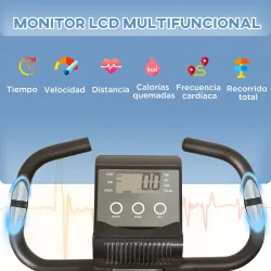 Bicicleta Estática Plegable 3 en 1 con Respaldo y 8 Niveles Resistencia Magnética, Bicicleta Estática en Casa Aj... - Ogal.Es