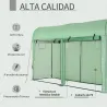 Invernadero de Exterior Invernadero de Jardín con 4 Ventanas 2 Puertas Enrollables con Cremallera Cubierta PE 14... - Ogal.Es
